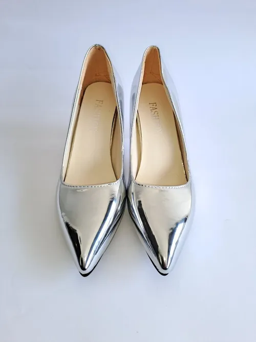 Silver Metallic Stiletto