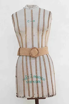 Straw Belt with Round Buckle