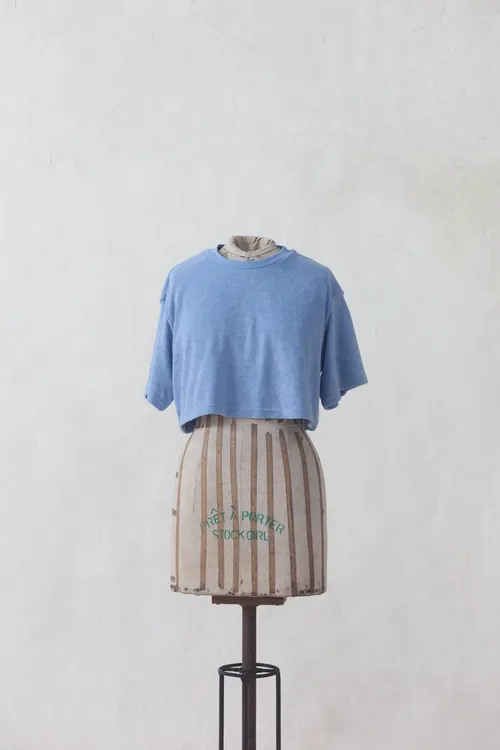 Light Blue Cropped T- Shirt