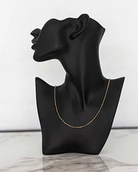 Thin Gold Chain with Tiny Gold Beads