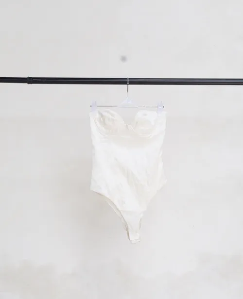 White Strapless Bodysuit 