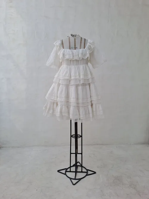 Innika Choo White Short Dress with Bow Back