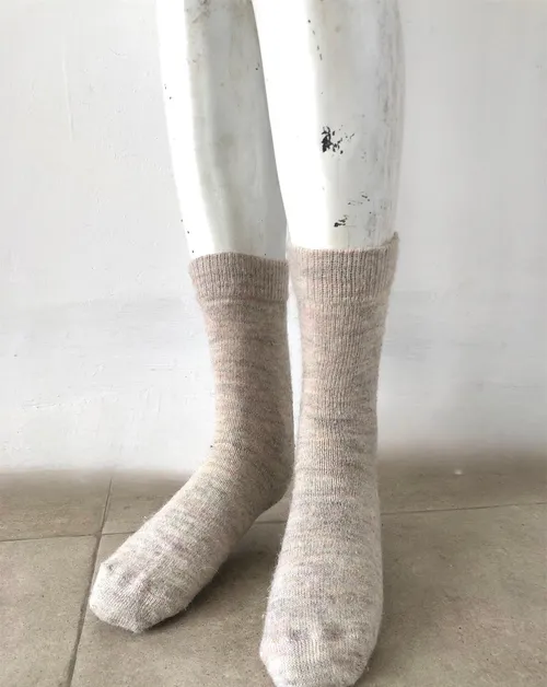 Grey Tweed Textured Socks