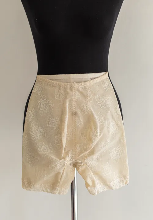 Pale Yellow Culottes with Rose Pattern
