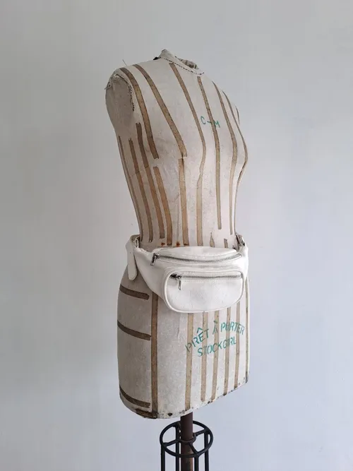 White Leather Waist Bag