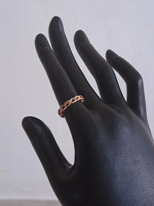 Heart Gold Chain Ring