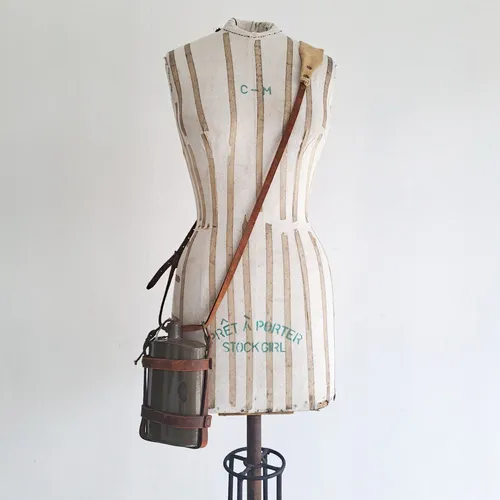 Antique Safari Canteen Leather Strap 