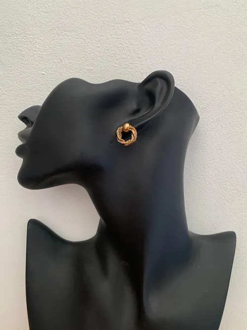 Rope Hoop Dangle Earrings