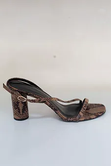 Snake Skin Strappy Heels 