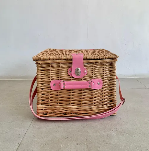 Picnic Basket With Plates And Cups