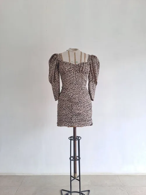 Leopard Dress Set ( Top and Skirt)