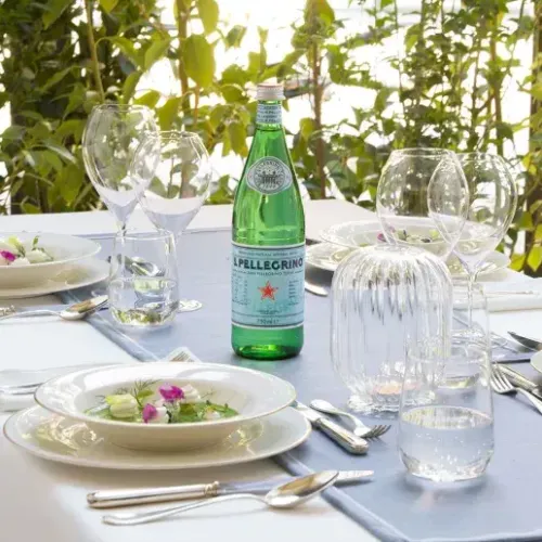 Green S.Pellegrino Glass Bottle