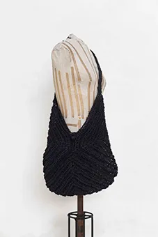 Black Macrame Sling Bag