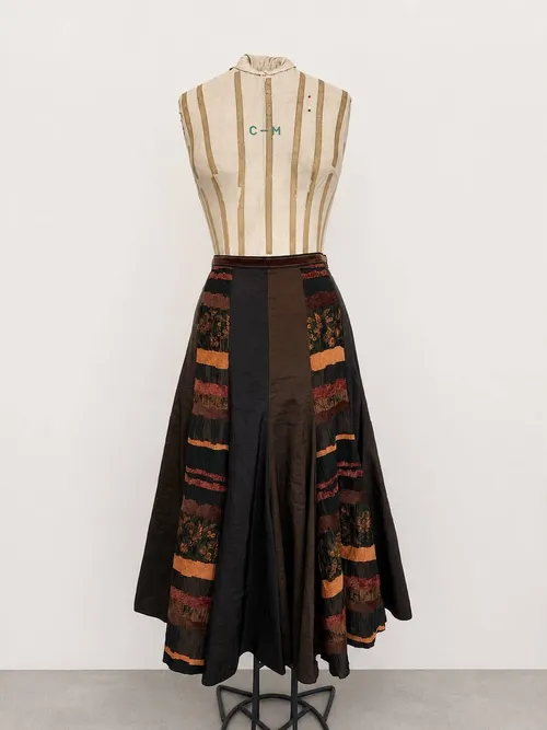Black Long Skirt with Bohemian Detail