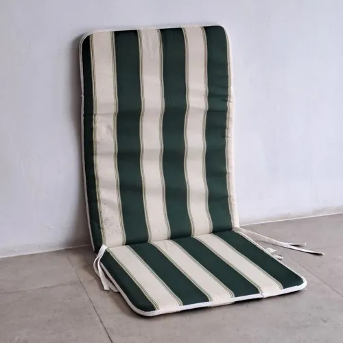 Green White Striped Chair Cover
