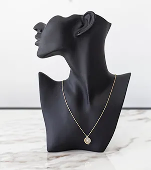 Thin Gold Chain with Moon and Star Pendant