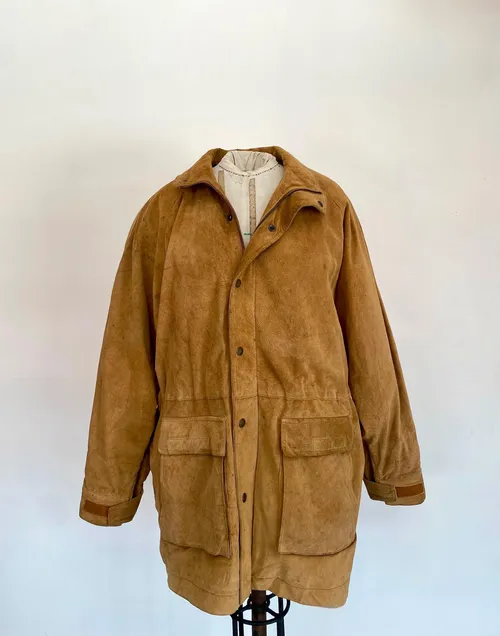 Vintage Men's Suede Brown Coat