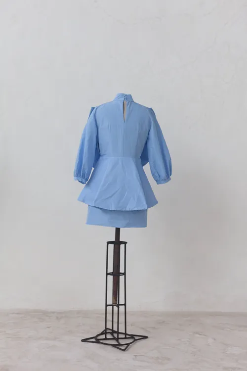 Baby Blue Dress with Bow