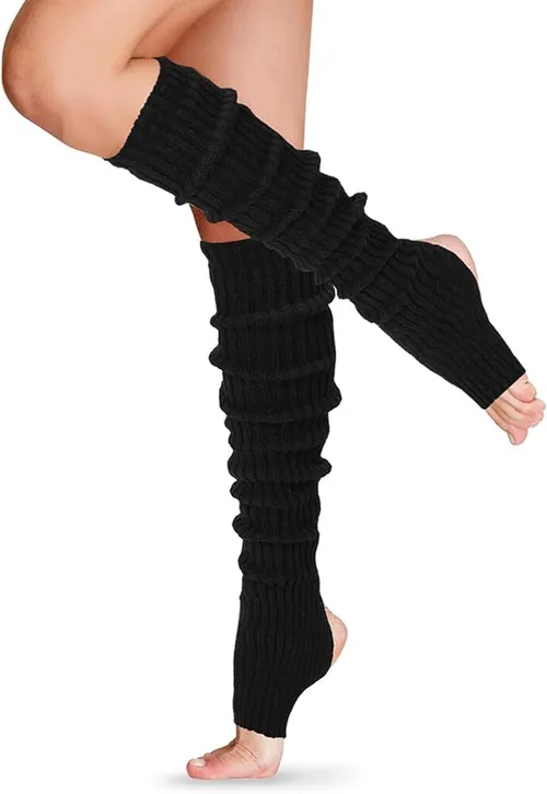 Black Knitted Leg Warmer