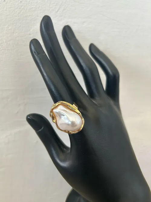 Baroque Pearl Statement Ring