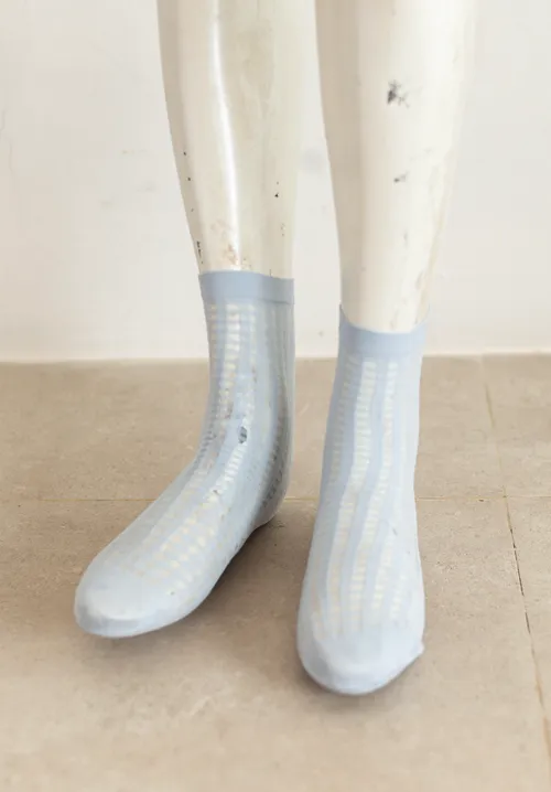 Baby Blue Chequered Socks