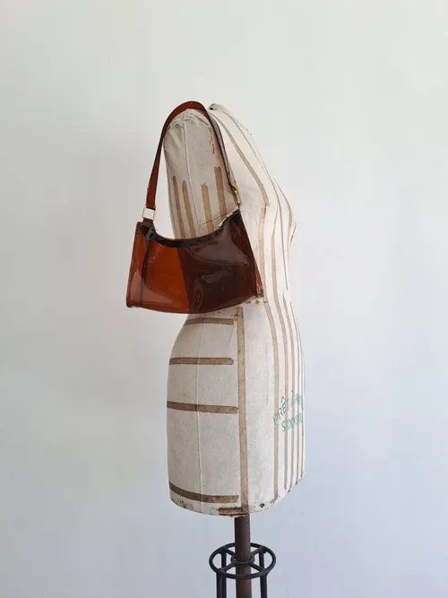 Clear Brown Shoulder Bag