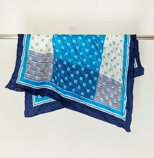 Navy, White and Blue Dior Scarf