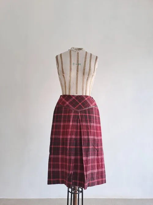 Tartan Wool Skirt 