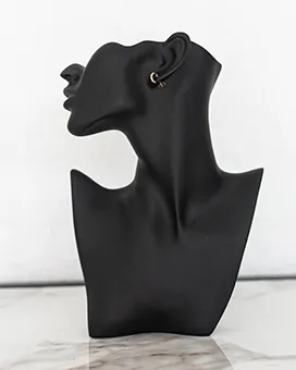 Tiny Piped Half Hoop Earrings