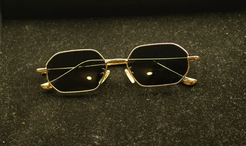 Gold Hexagon Sunglasses