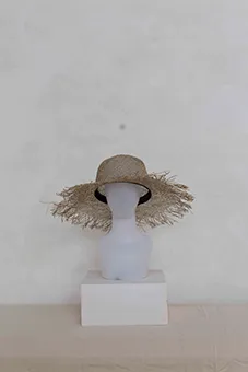 Straw Hat with Fringes
