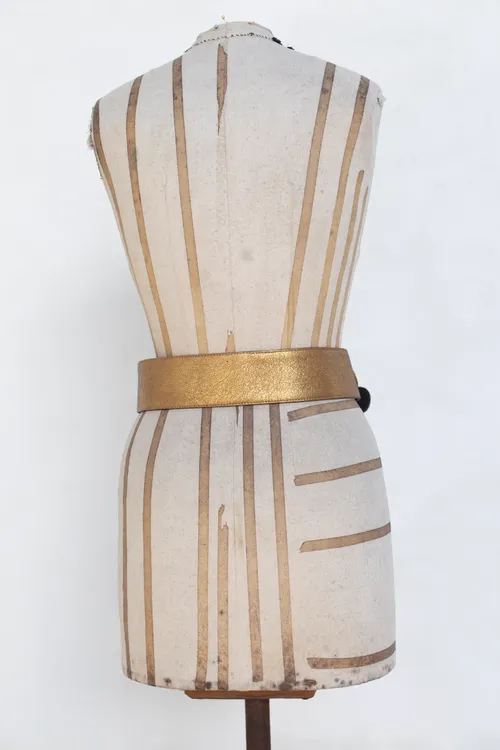 Metallic Gold Belt with Snake Shaped Buckle