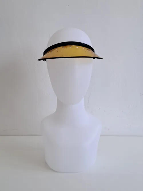 Clear Light Orange Vintage Visor