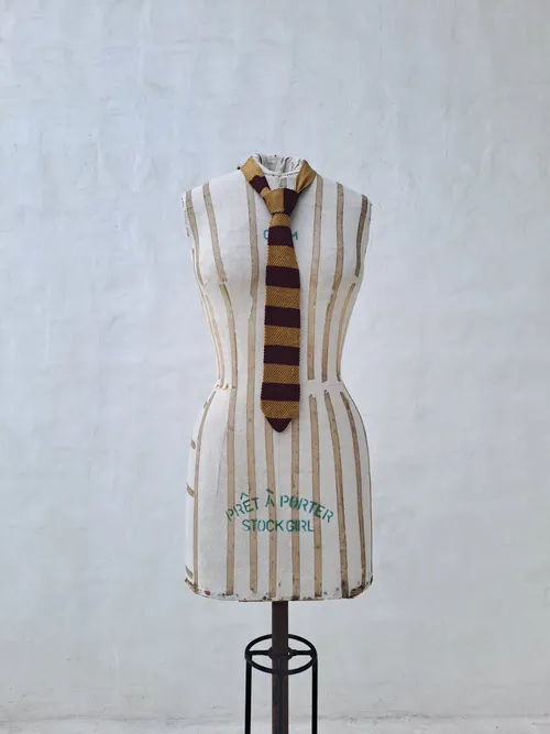 Men's Ralph Lauren Vintage Gold and Brown Tie