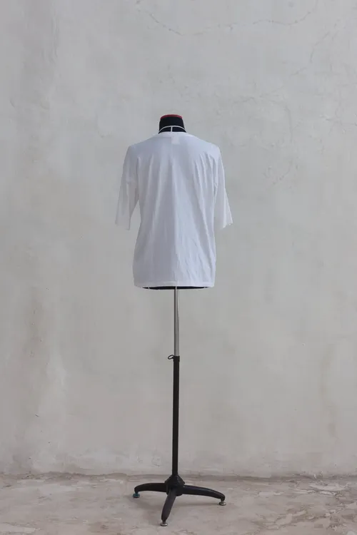 White T-shirt with 3/4 Sleeves