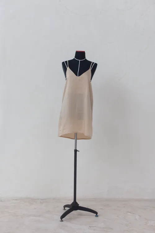 Cream Slip Dress