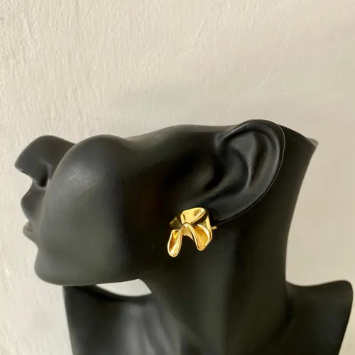 Gold Asymmetric Twist Earrings