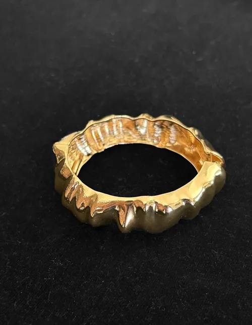 Gold Crinkle Bangle