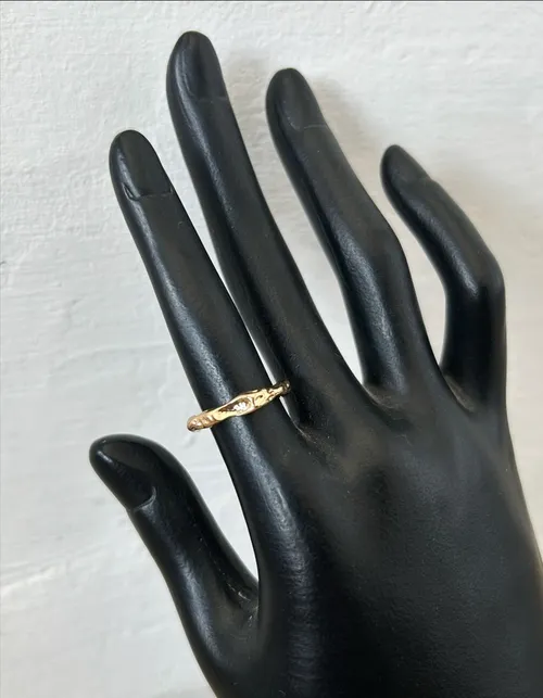 Thin Gold Bamboo Ring