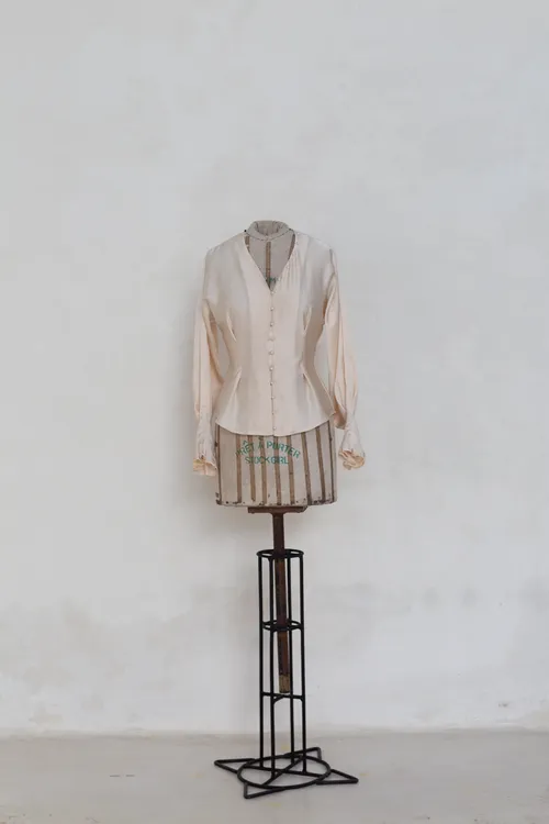 Pale Pink Satin Blouse 