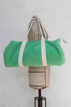 Green Terry Toweling Sports Bag