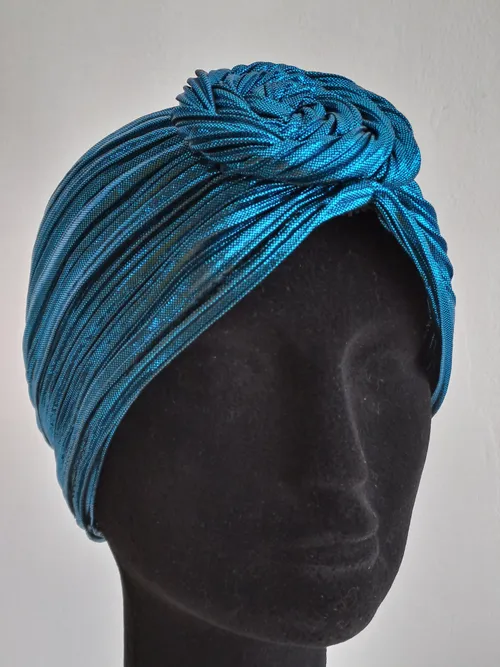 Shimmery Blue Turban