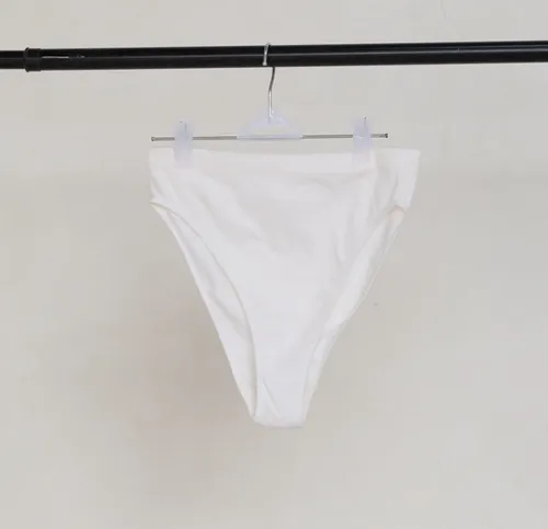 White High Waisted  Cotton Briefs