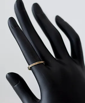 Double Band Gold Ring