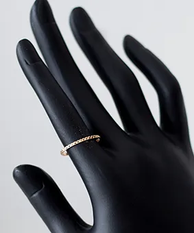 Minimal Beaded Band Ring