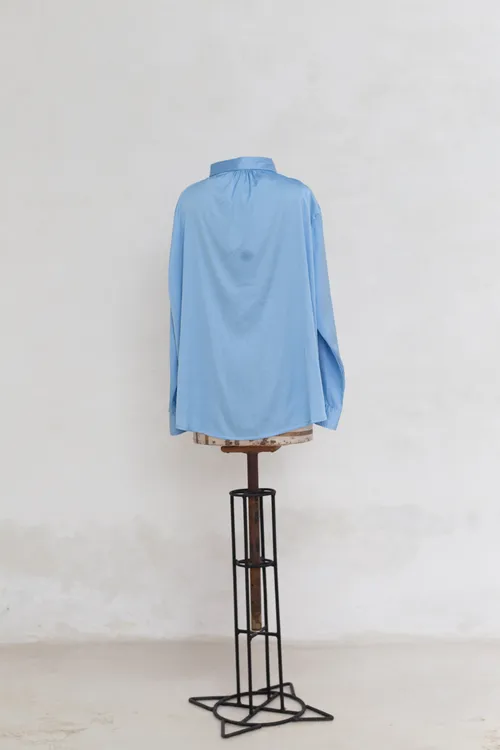 Light Blue Satin Shirt
