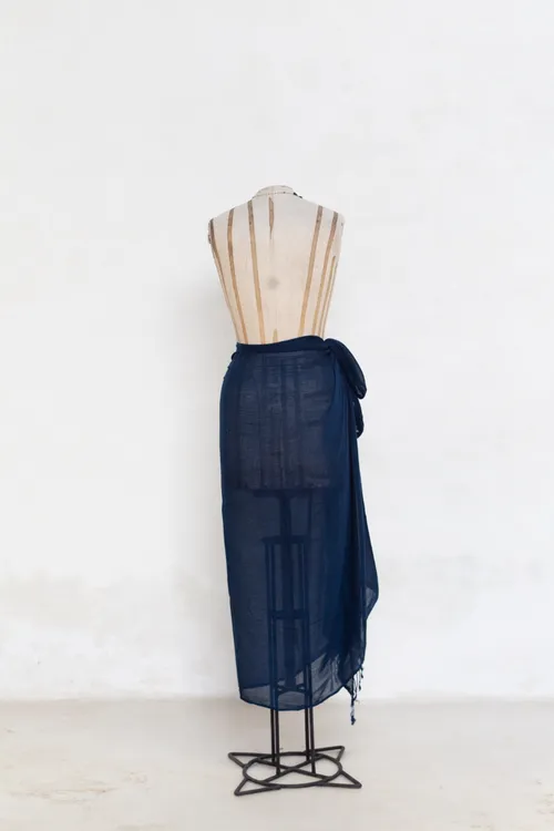 Navy Blue Sarong Scarf