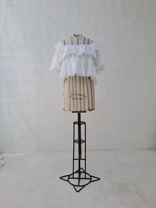 Innika Choo White Ruffles Top with Bow Back