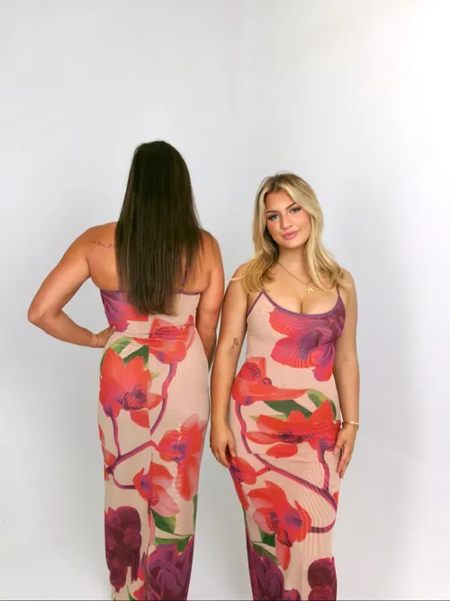 Fuchsia bloom slip maxi 
