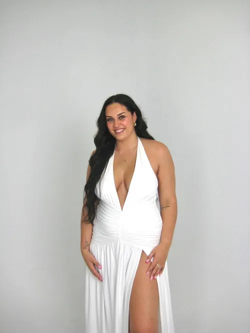 white melania maxi 